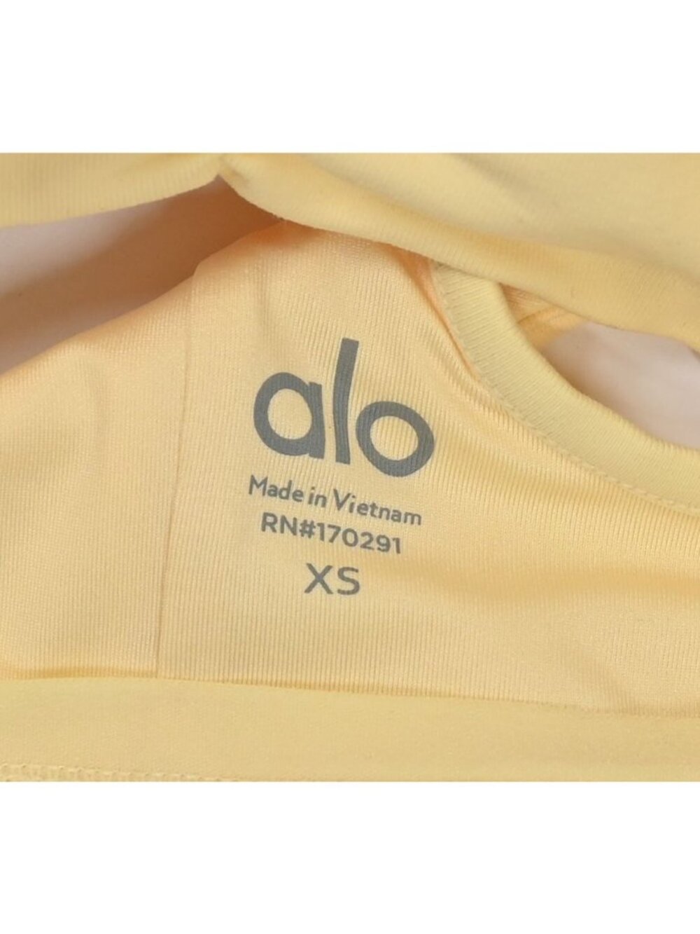 ALO Yoga Wild Thing Bra in Candlelight Yellow - Picture 3 of 3